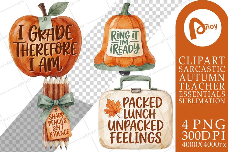 Pumpkin Spice Teacher Survival Kit Sublimation example image 1