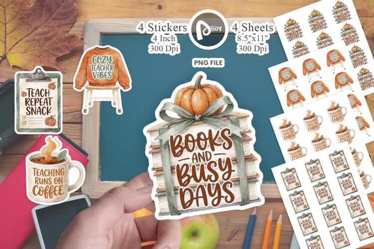 Pumpkin Spice Teacher Survival Kit Sticker example image 1