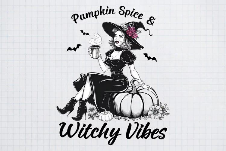 Vintage Pin-up Girls Halloween, Halloween Sublimation