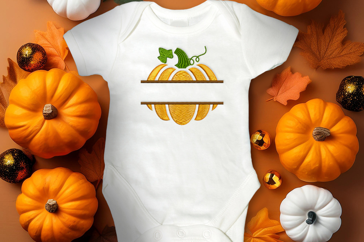 Pumpkin Split Embroidery File