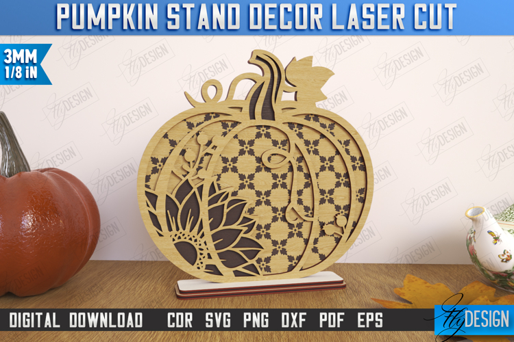 Fall Floral Pumpkin Laser Cut| Autumn Home Decor | Farmhouse