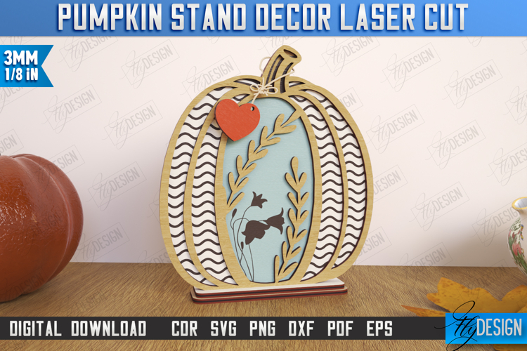 Fall Floral Pumpkin Laser Cut| Autumn Home Decor | Farmhouse
