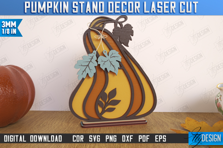 Fall Floral Pumpkin Laser Cut| Autumn Home Decor | Farmhouse