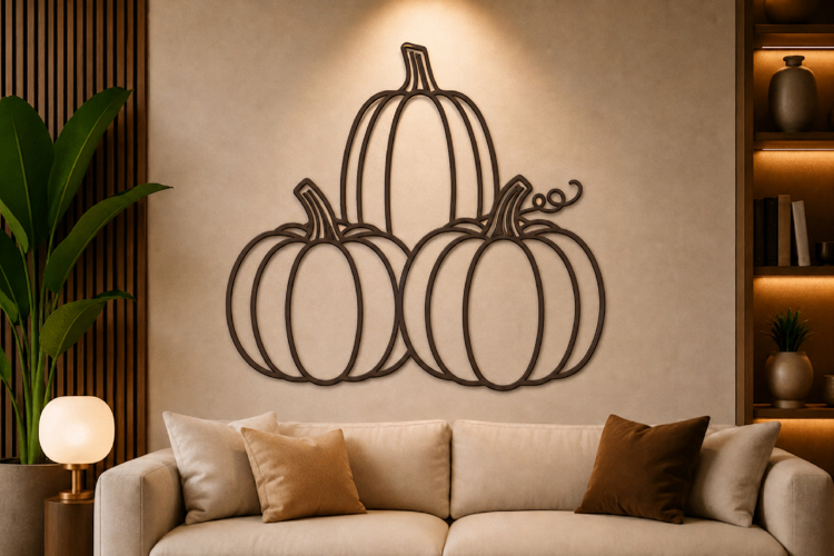 Pumpkin Trio Laser Cut SVG