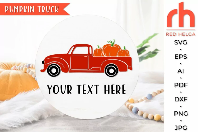 Pumpkin Truck SVG, Thanksgiving Cut File, Fall Design DXF