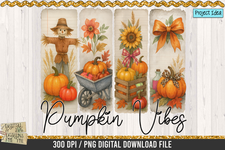 Pumpkin Vibes PNG | Pumpkins png | Fall png | Autumn png