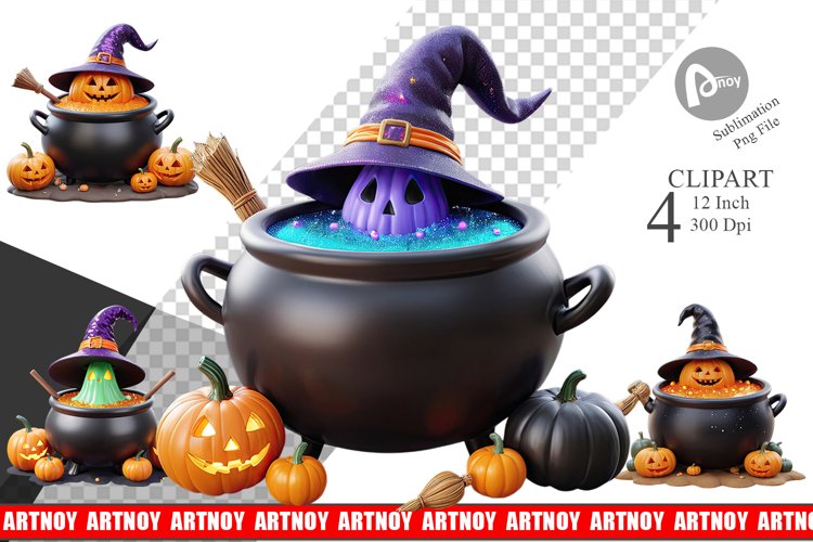 Clipart Pumpkin Cauldron