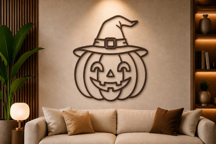 Pumpkin Witch Hat Laser Cut