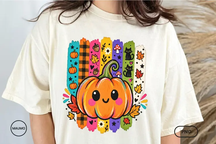 Cute Colorful Autumn Pumpkin Design