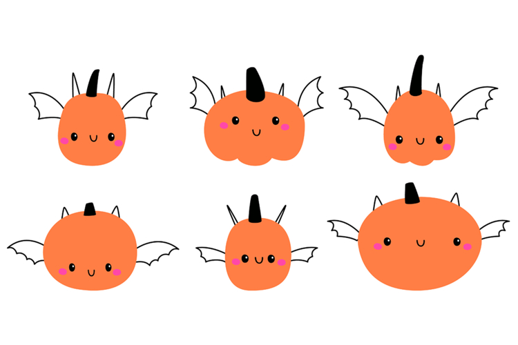 Halloween Pumpkin Bat Clipart