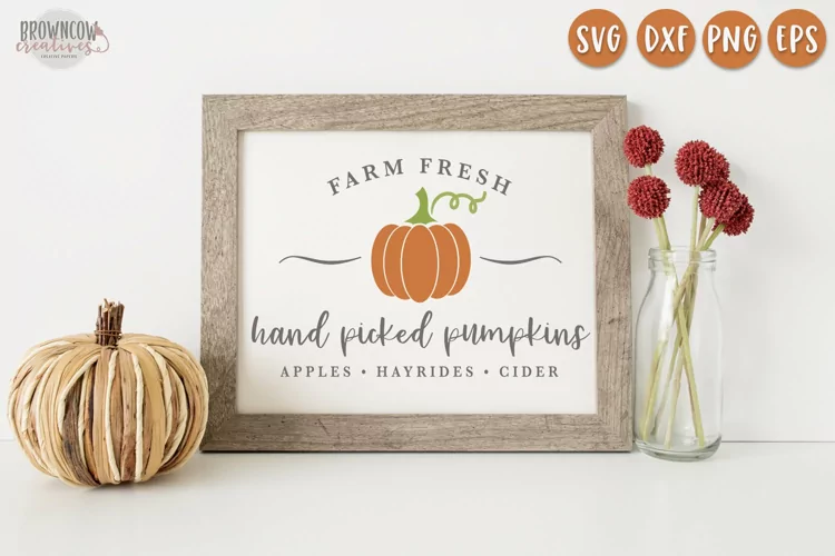 Farm Fresh Pumpkins Farm Sign SVG