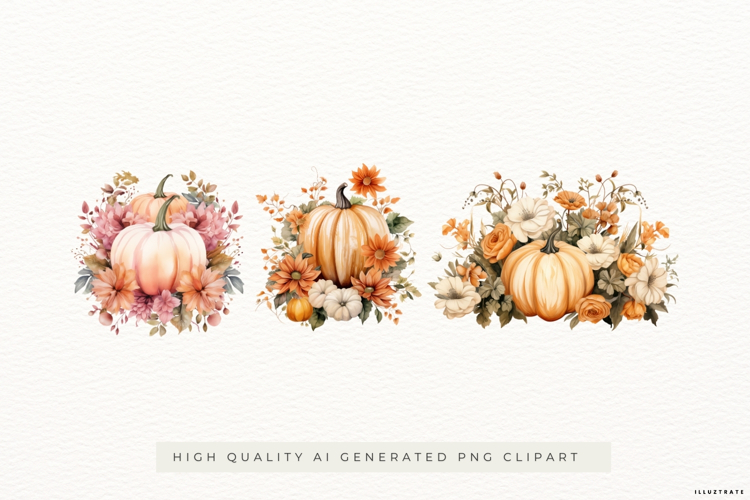 Hand Painted Pumpkin PNG Artwork