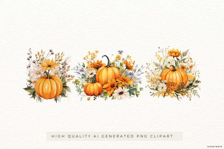 Watercolor Pumpkin PNG Clipart