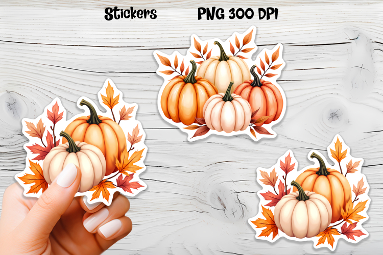 Fall pumpkin stickers | Printable autumn sticker