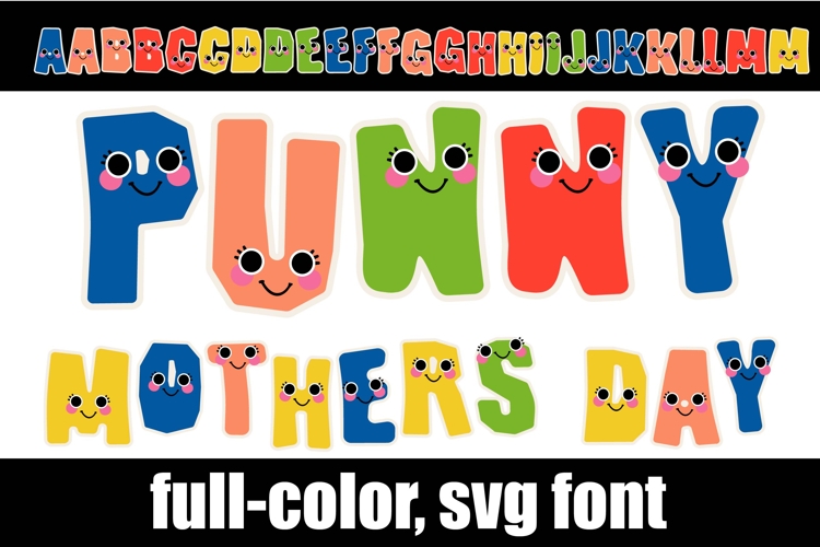 Punny Mothers Day Color Font