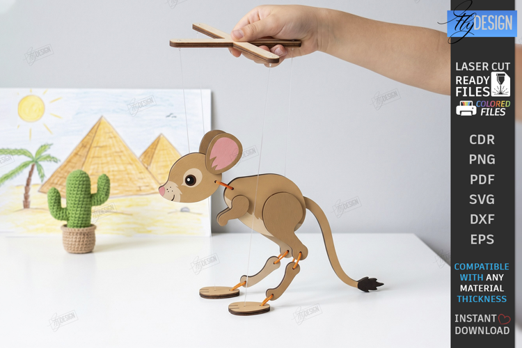 Wooden String Marionette Puppet Laser Cut | Kids Laser | CNC