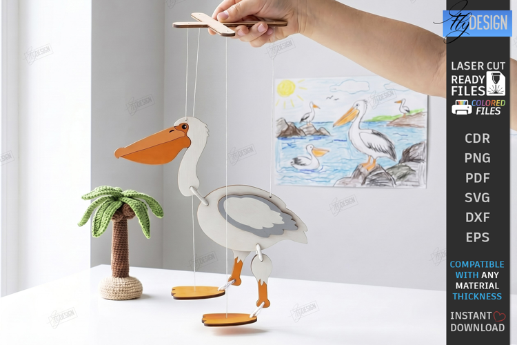 Wooden String Marionette Puppet Laser Cut | Kids Laser | CNC