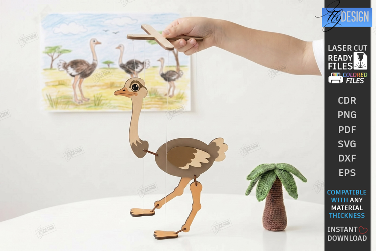 Wooden String Marionette Puppet Laser Cut | Kids Laser | CNC