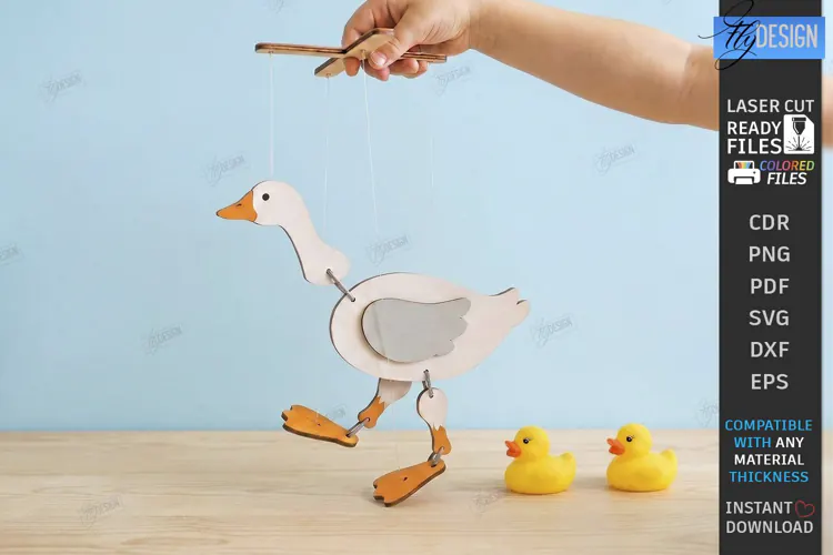 Wooden String Marionette Puppet Laser Cut | Kids Laser | CNC
