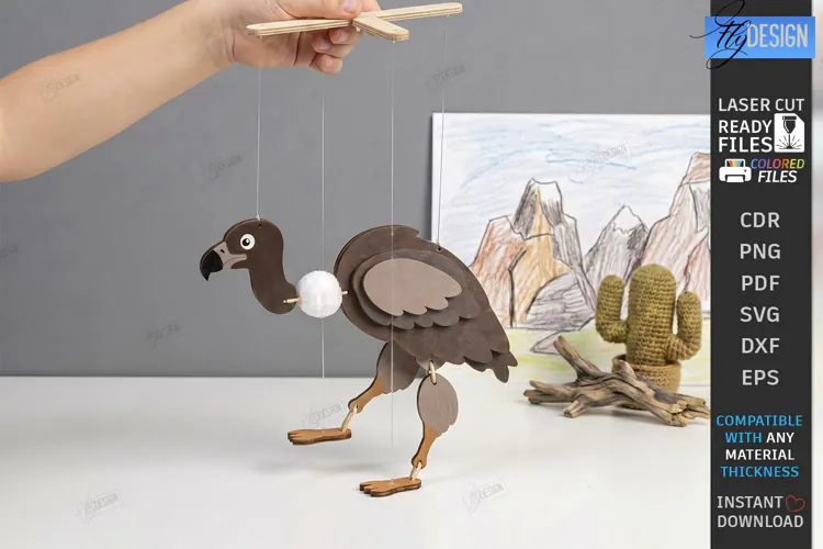 Wooden String Marionette Puppet Laser Cut | Kids Laser | CNC