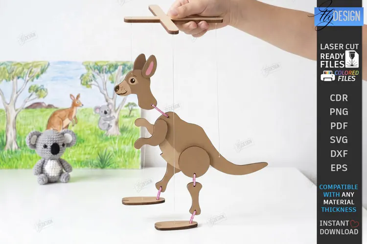 Wooden String Marionette Puppet Laser Cut | Kids Laser | CNC