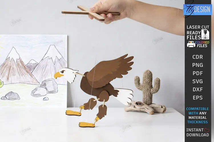 Wooden String Marionette Puppet Laser Cut | Kids Laser | CNC