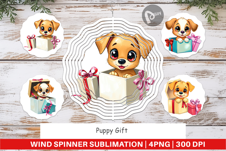 Wind Spinner Puppy Gift
