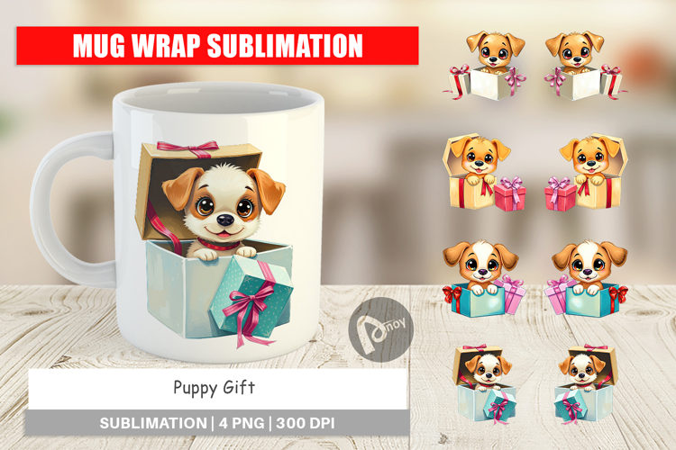 Mug Wrap Puppy Gift