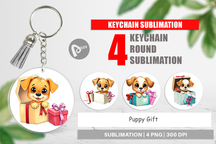 Keychain Puppy Gift