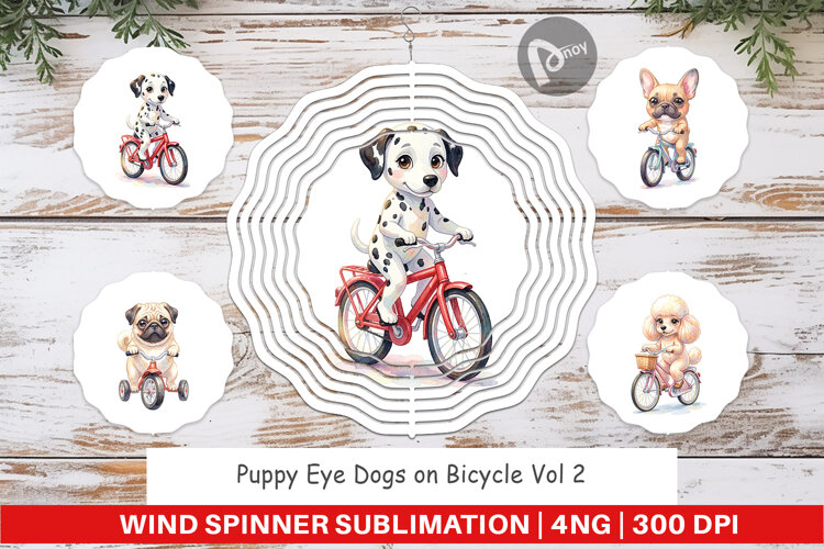 Puppy Dogs Bicycle Wind Spinner example image 1