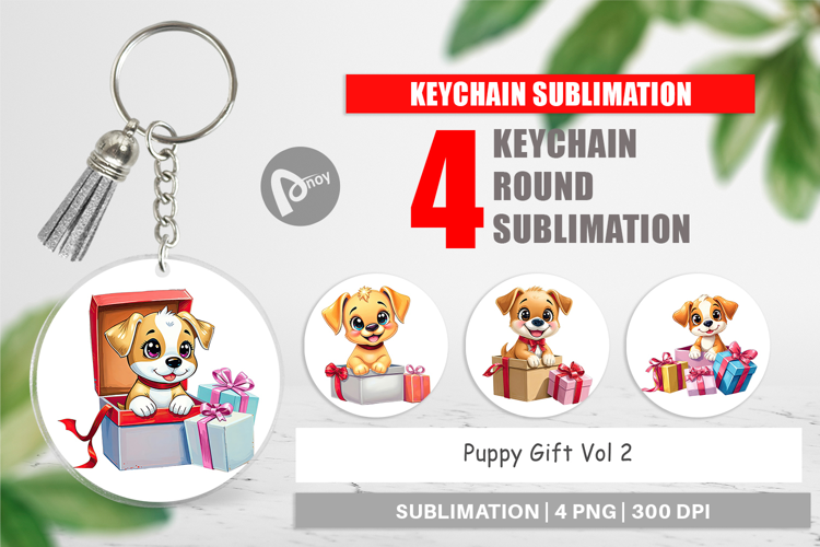 Keychain Puppy Gift