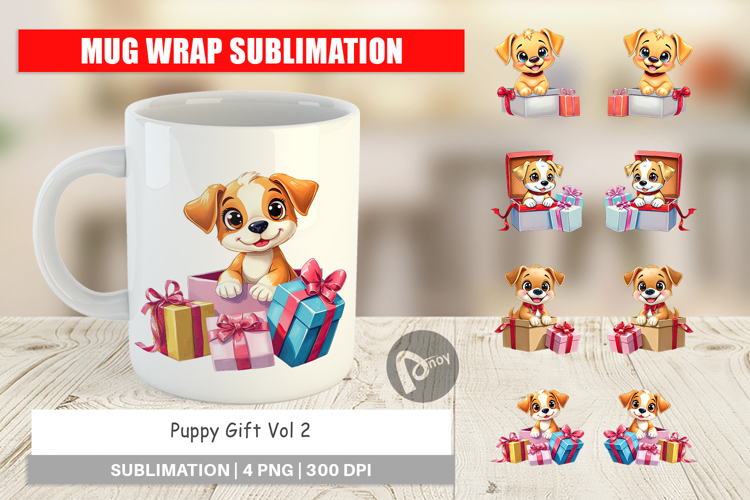 Mug Wrap Puppy Gift