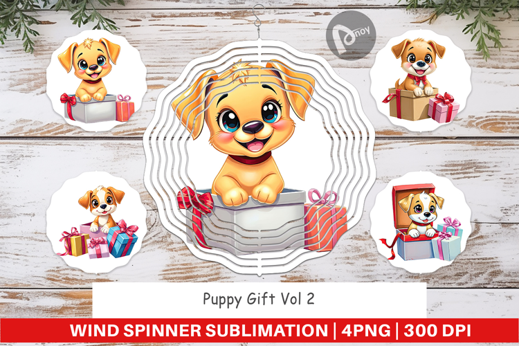 Wind Spinner Puppy Gift