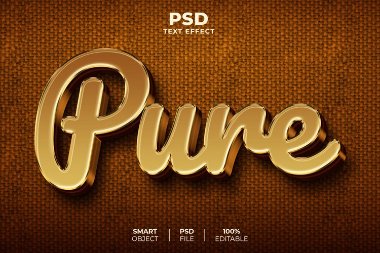 Pure 3D editable text effect