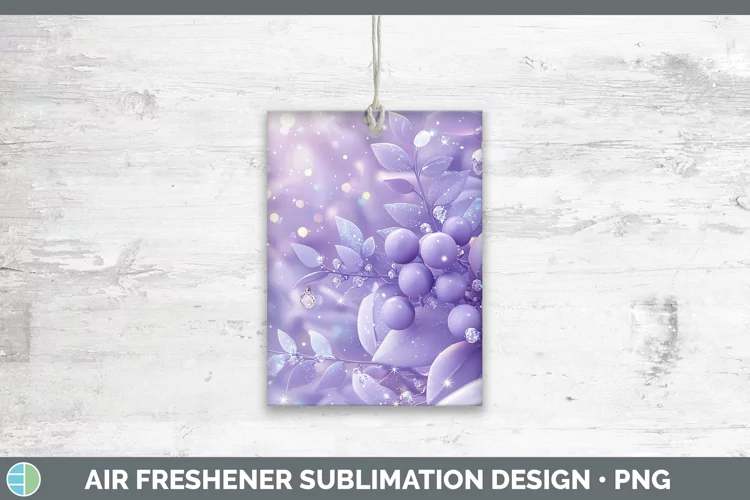 Purple 3D Christmas Mistletoe Air Freshener Sublimation Car