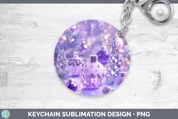 GorgeousPurple 3D Christmas Keychain design.