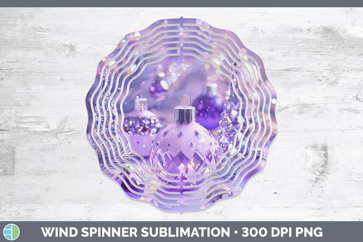 GorgeousPurple 3D Christmas Wind Spinner design.