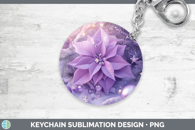 GorgeousPurple 3D Christmas Keychain design.