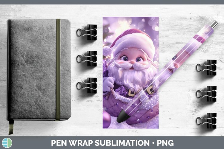 GorgeousPurple 3D Christmas Pen Wrap design.