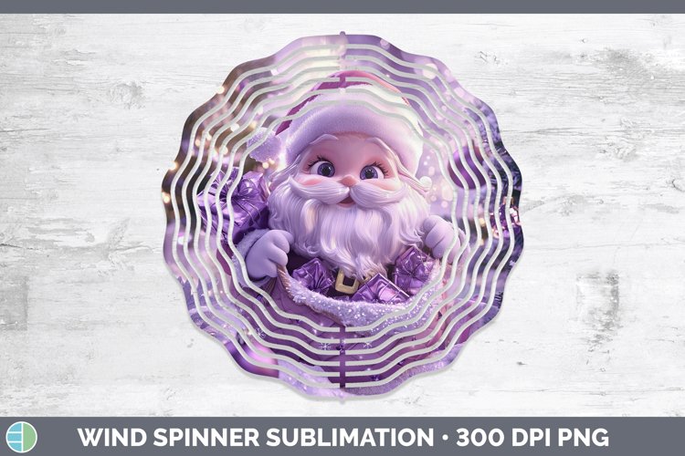 GorgeousPurple 3D Christmas Wind Spinner design.