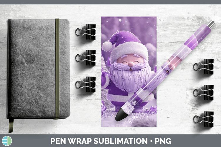 GorgeousPurple 3D Christmas Pen Wrap design.