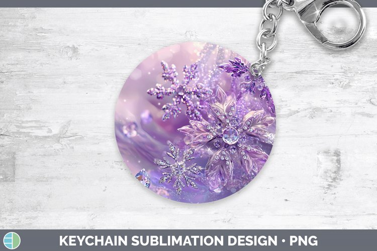 GorgeousPurple 3D Christmas Keychain design.
