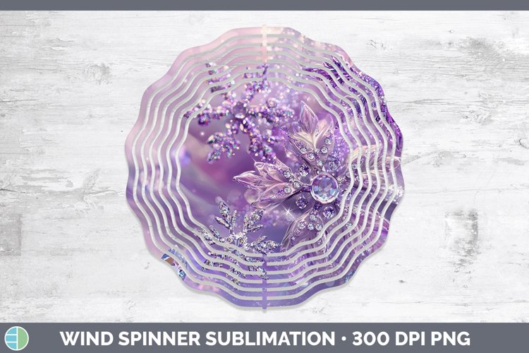 GorgeousPurple 3D Christmas Wind Spinner design.