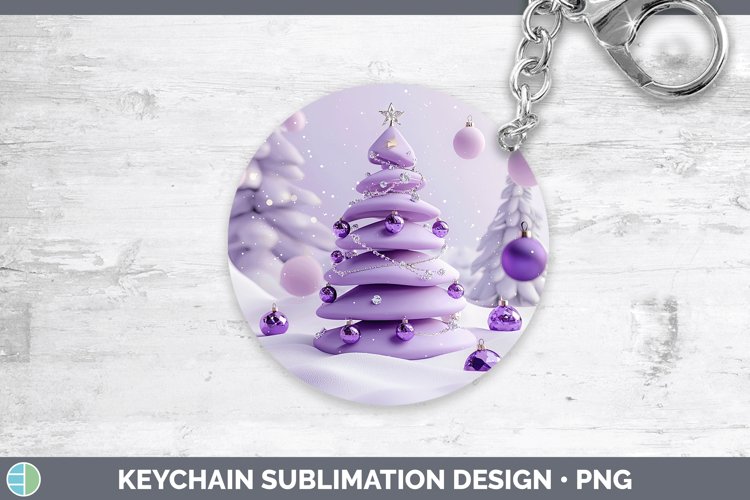 GorgeousPurple 3D Christmas Keychain design.