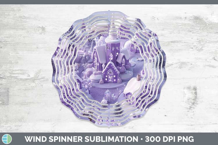 GorgeousPurple 3D Christmas Wind Spinner design.