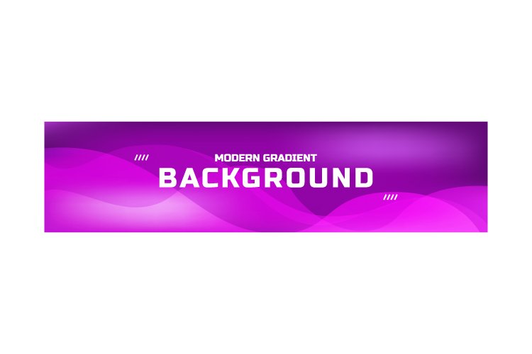 Purple abstract wavy geometric horizontal banner design