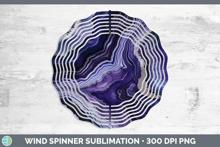 Purple Agate Wind Spinner Sublimation Spinner Designs