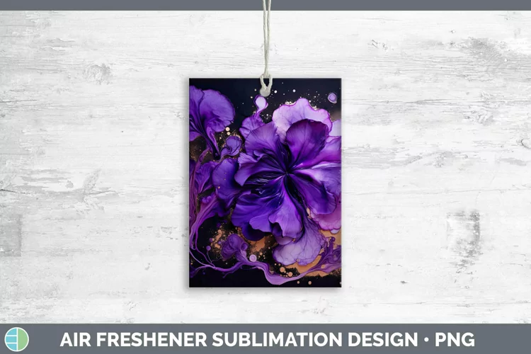 Purple Air Freshener | Sublimation Car Freshener Designs