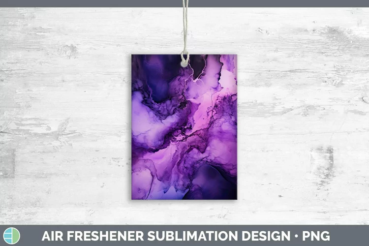 Purple Air Freshener | Sublimation Car Freshener Designs
