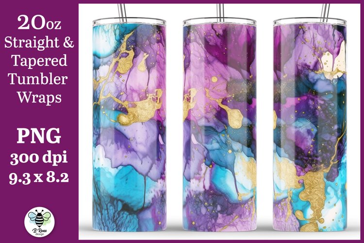 Alcohol Ink Tumbler Wrap Image 20